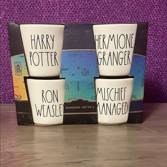 Rae Dunn Other - 🆕💜 Rae Dunn White Ramekins Set - Harry Potter Collection